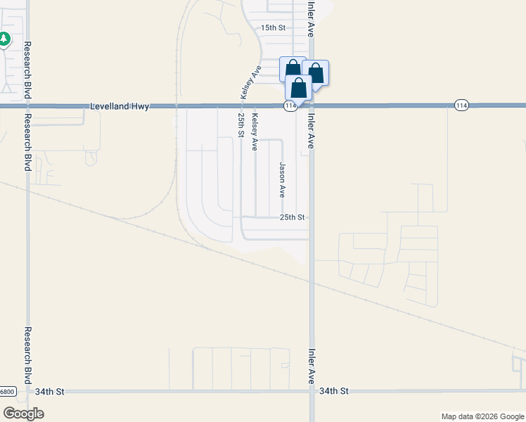 map of restaurants, bars, coffee shops, grocery stores, and more near 2021 Kelsey Avenue in Lubbock