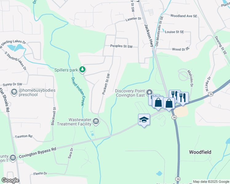 map of restaurants, bars, coffee shops, grocery stores, and more near 9229 Carr Circle in Covington