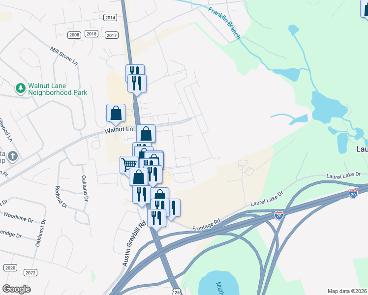 map of restaurants, bars, coffee shops, grocery stores, and more near 1041 Edgefield Road in North Augusta