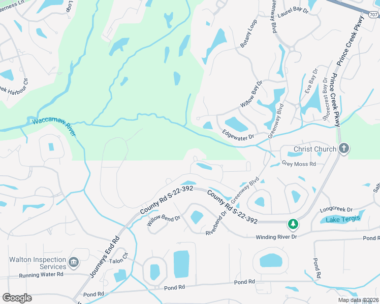 map of restaurants, bars, coffee shops, grocery stores, and more near 305 Catbriar Hollow Circle in Murrells Inlet