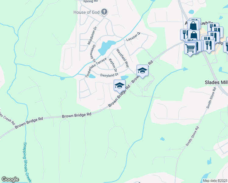 map of restaurants, bars, coffee shops, grocery stores, and more near 35 Chesapeake Chase in Covington