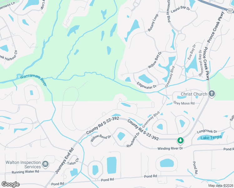 map of restaurants, bars, coffee shops, grocery stores, and more near 305 Catbriar Hollow Circle in Murrells Inlet