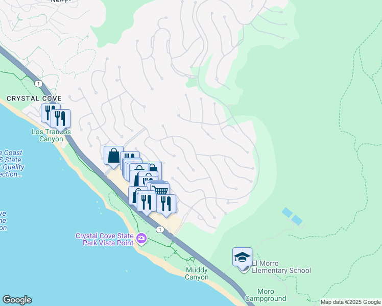 map of restaurants, bars, coffee shops, grocery stores, and more near 64 Archipelago Drive in Newport Beach