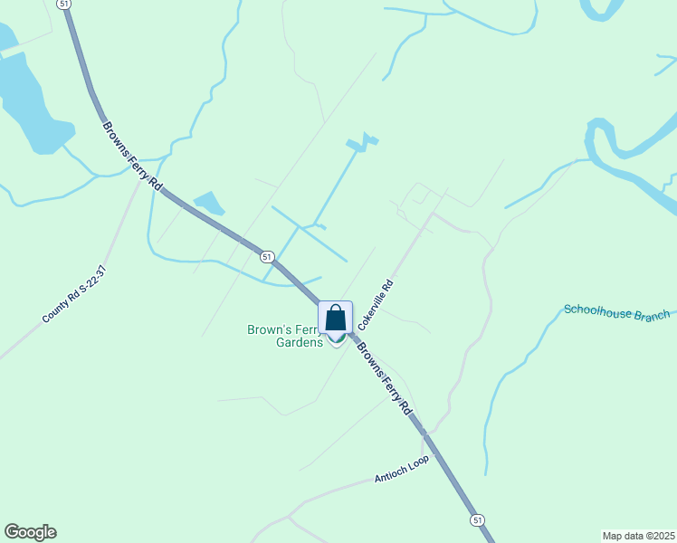 map of restaurants, bars, coffee shops, grocery stores, and more near 13662 Browns Ferry Road in Georgetown