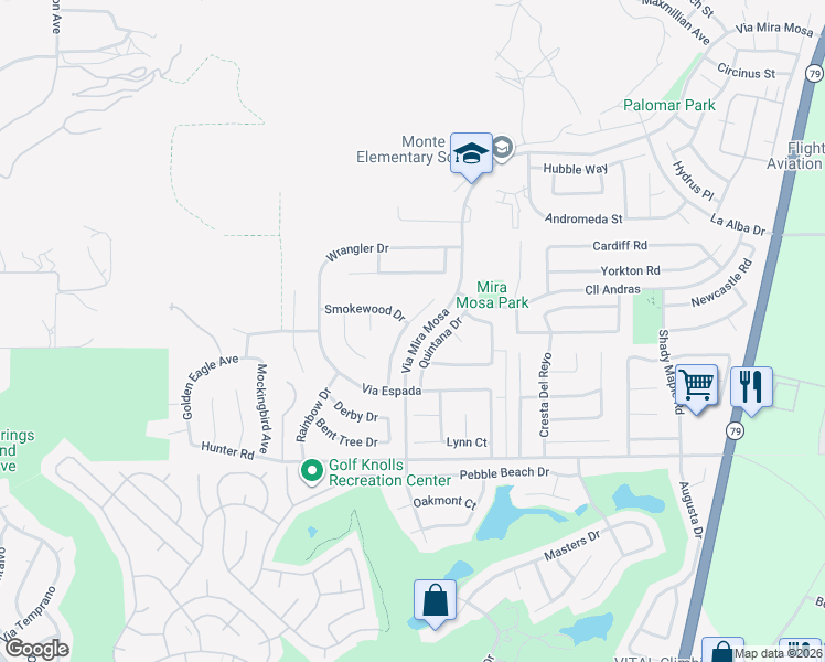 map of restaurants, bars, coffee shops, grocery stores, and more near 37642 Rushing Wind Court in Murrieta
