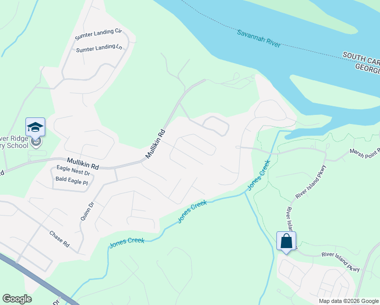map of restaurants, bars, coffee shops, grocery stores, and more near 921 Sawbuck Way in Evans