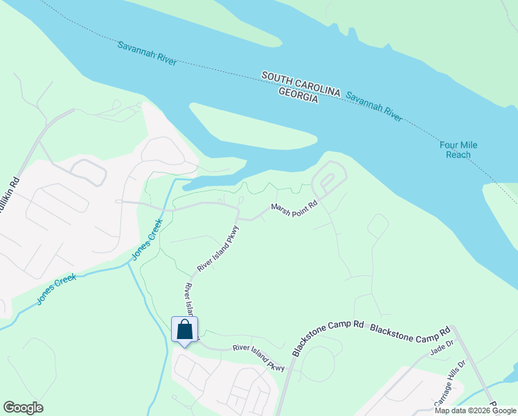 map of restaurants, bars, coffee shops, grocery stores, and more near 722 Marsh Point Road in Evans
