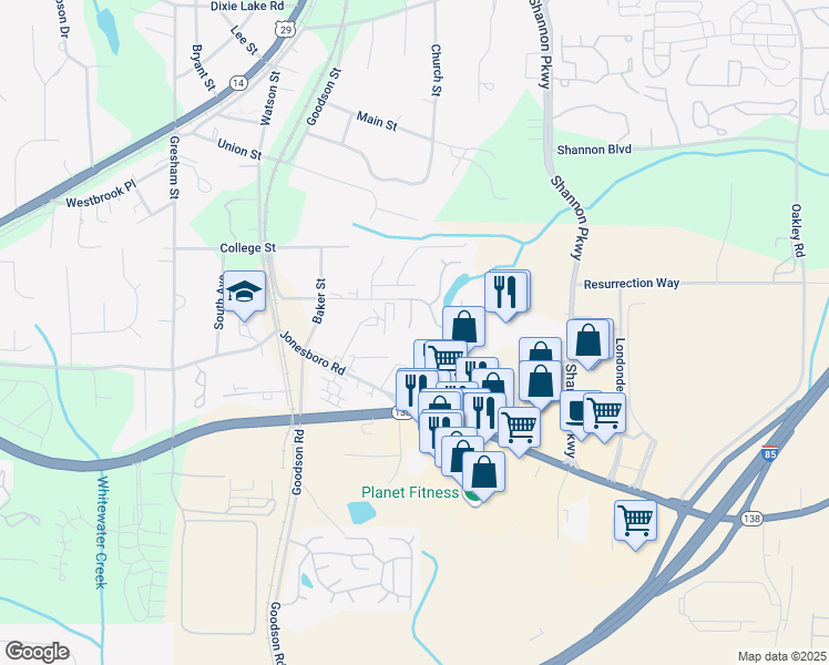 map of restaurants, bars, coffee shops, grocery stores, and more near 6410 Guinness Court in Union City