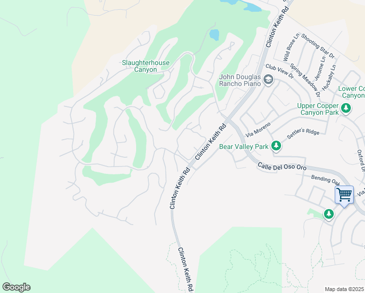 map of restaurants, bars, coffee shops, grocery stores, and more near 38738 Bears Paw Drive in Murrieta