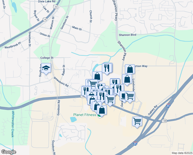 map of restaurants, bars, coffee shops, grocery stores, and more near 5214 Alexander Street in Union City