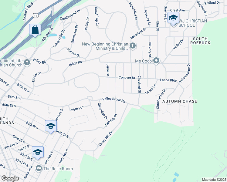 map of restaurants, bars, coffee shops, grocery stores, and more near 458 Pinellas Street in Birmingham