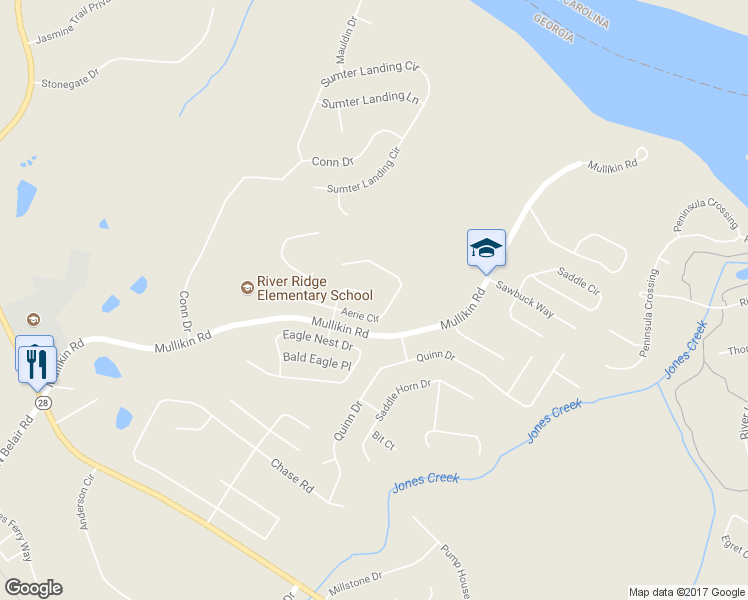 map of restaurants, bars, coffee shops, grocery stores, and more near 718 Talon Court in Evans