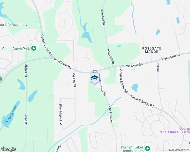 map of restaurants, bars, coffee shops, grocery stores, and more near 7040 RiverTown Road in Fairburn