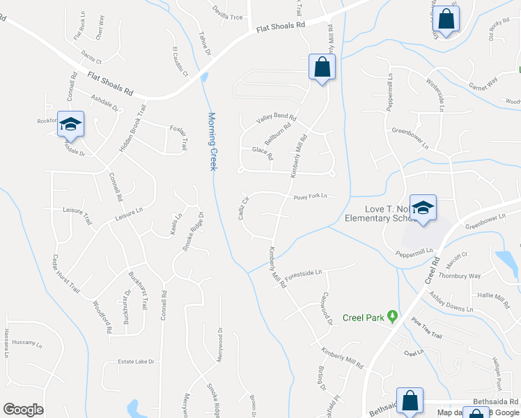 map of restaurants, bars, coffee shops, grocery stores, and more near 245 Adena Lane West in Atlanta