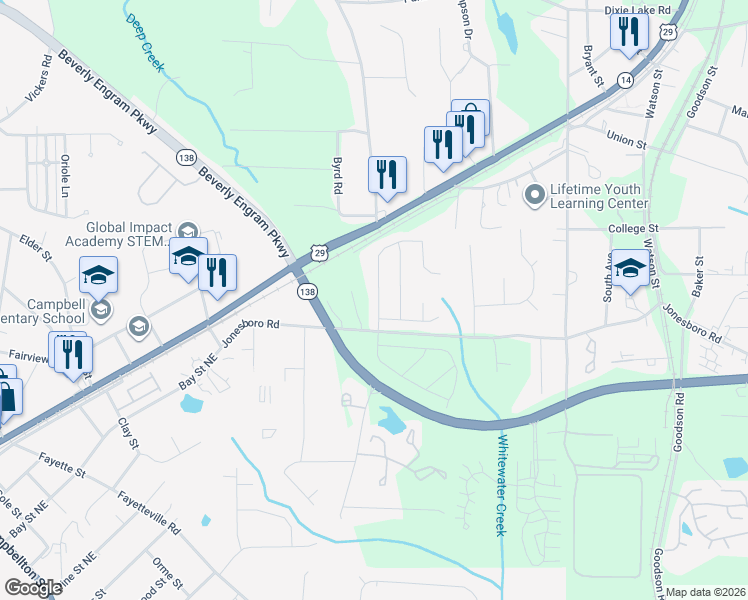 map of restaurants, bars, coffee shops, grocery stores, and more near 3514 Brookstone Way in Union City