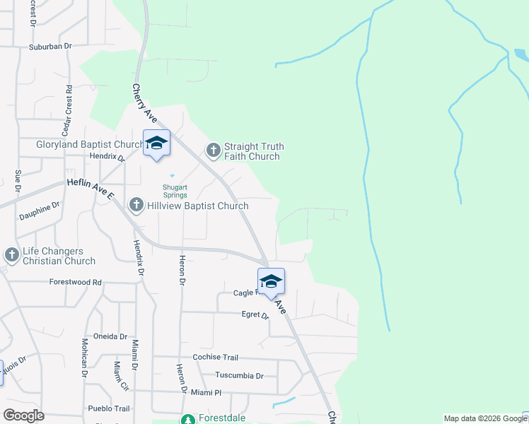 map of restaurants, bars, coffee shops, grocery stores, and more near 1629 Cherry Avenue in Birmingham