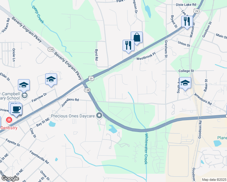 map of restaurants, bars, coffee shops, grocery stores, and more near 5710 Rockaway Drive in Union City