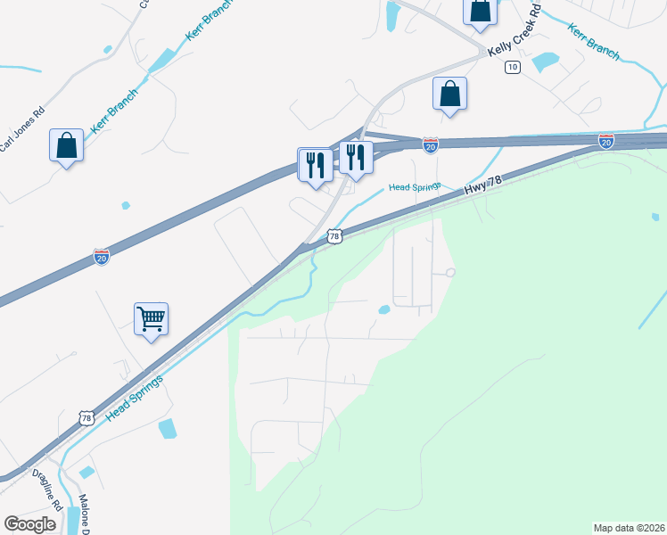 map of restaurants, bars, coffee shops, grocery stores, and more near 405 Trails End Road in Leeds