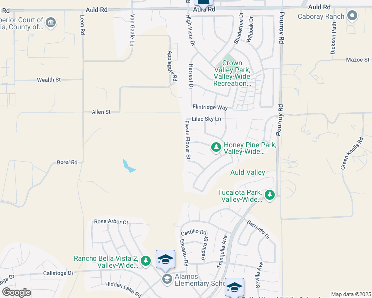 map of restaurants, bars, coffee shops, grocery stores, and more near 37737 Fiesta Flower Street in Murrieta