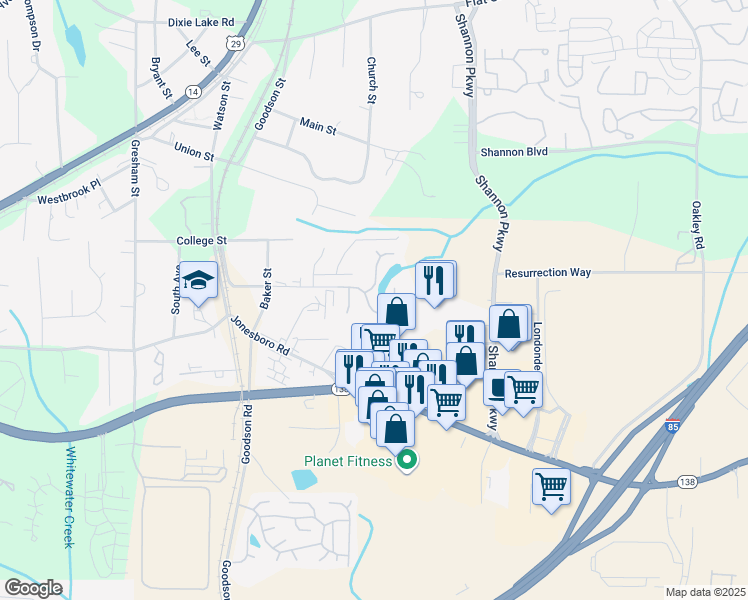 map of restaurants, bars, coffee shops, grocery stores, and more near 5211 Alexander Street in Union City