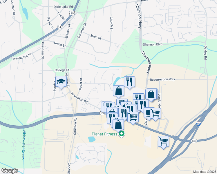 map of restaurants, bars, coffee shops, grocery stores, and more near 5204 Alexander Street in Union City