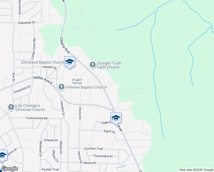 map of restaurants, bars, coffee shops, grocery stores, and more near 1631 Cherry Avenue in Birmingham