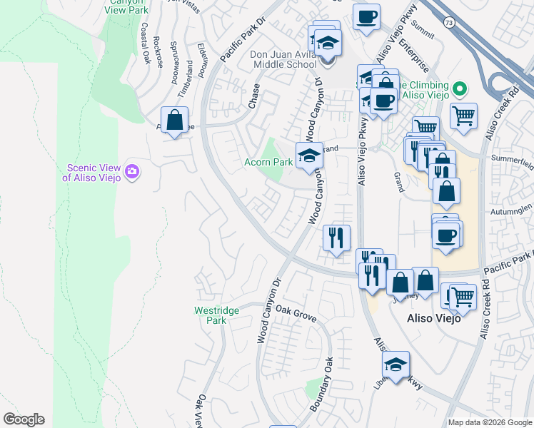 map of restaurants, bars, coffee shops, grocery stores, and more near in Laguna Beach