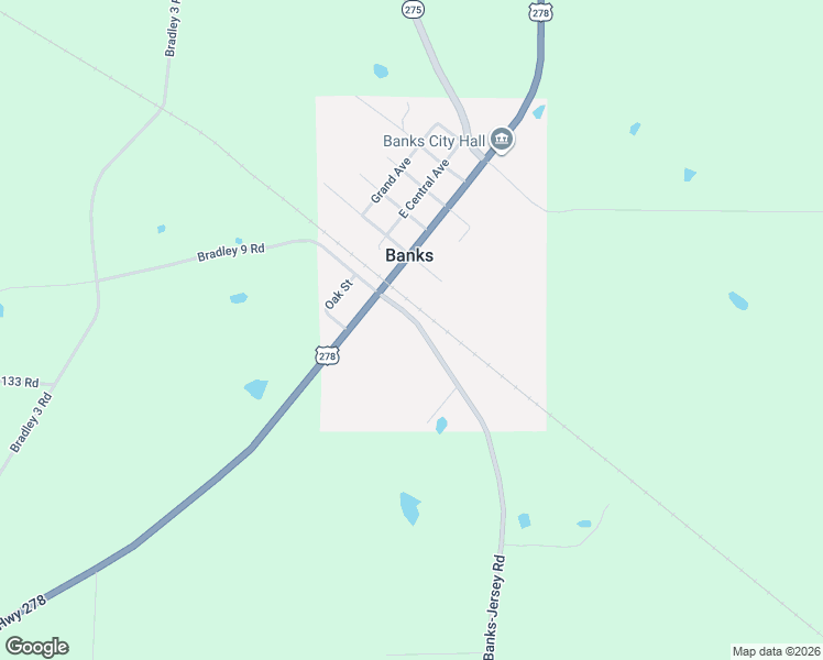 map of restaurants, bars, coffee shops, grocery stores, and more near 272 Bradley Road in Banks