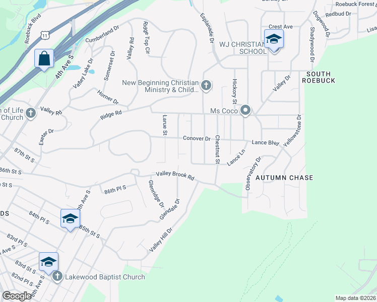 map of restaurants, bars, coffee shops, grocery stores, and more near 401 Maple Street in Birmingham