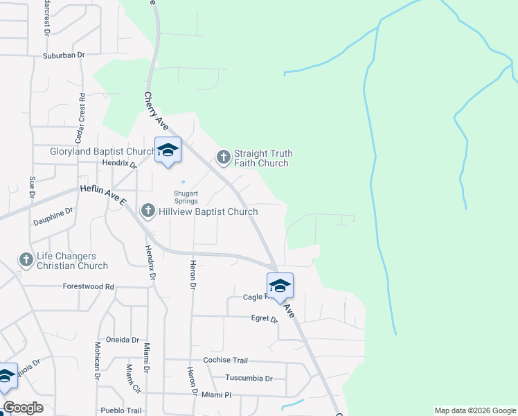 map of restaurants, bars, coffee shops, grocery stores, and more near 1631 Cherry Avenue in Birmingham