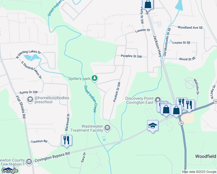 map of restaurants, bars, coffee shops, grocery stores, and more near 9108 Jefferson Village Drive Southwest in Covington