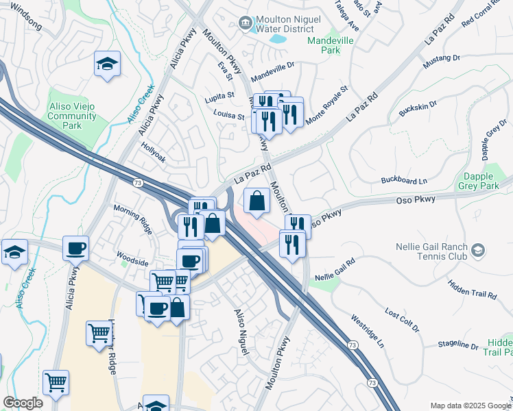 map of restaurants, bars, coffee shops, grocery stores, and more near in Laguna Beach