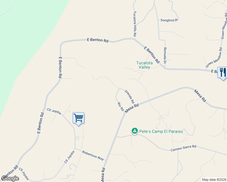 map of restaurants, bars, coffee shops, grocery stores, and more near 37300-37620 Grande Road in Temecula