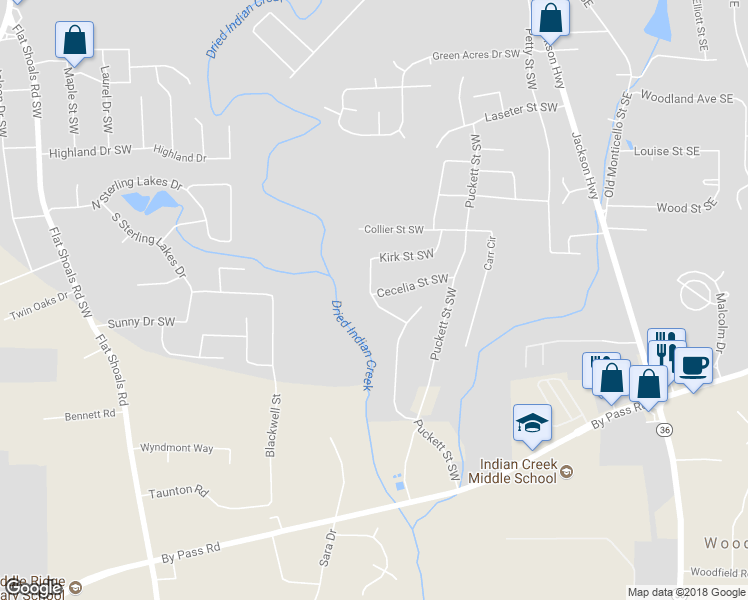 map of restaurants, bars, coffee shops, grocery stores, and more near 9106 Jefferson Avenue Southwest in Covington