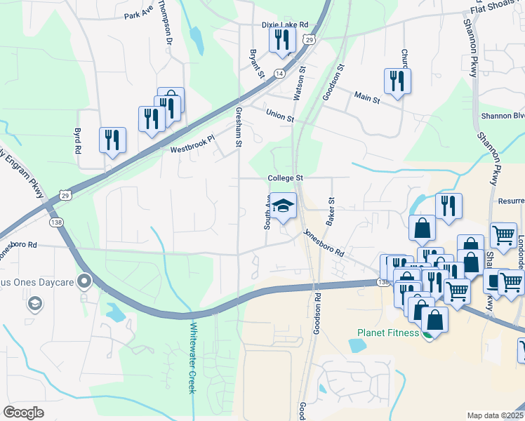 map of restaurants, bars, coffee shops, grocery stores, and more near 6658 South Avenue in Union City