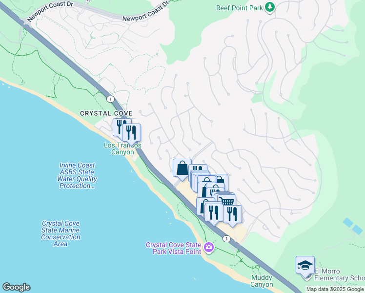 map of restaurants, bars, coffee shops, grocery stores, and more near 50 Timor Sea in Newport Beach