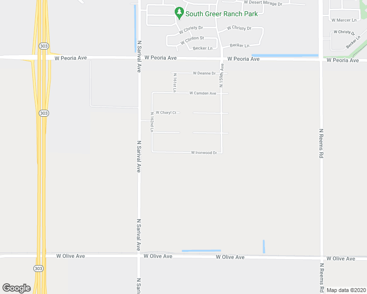 map of restaurants, bars, coffee shops, grocery stores, and more near 16022 West Ironwood Drive in Waddell