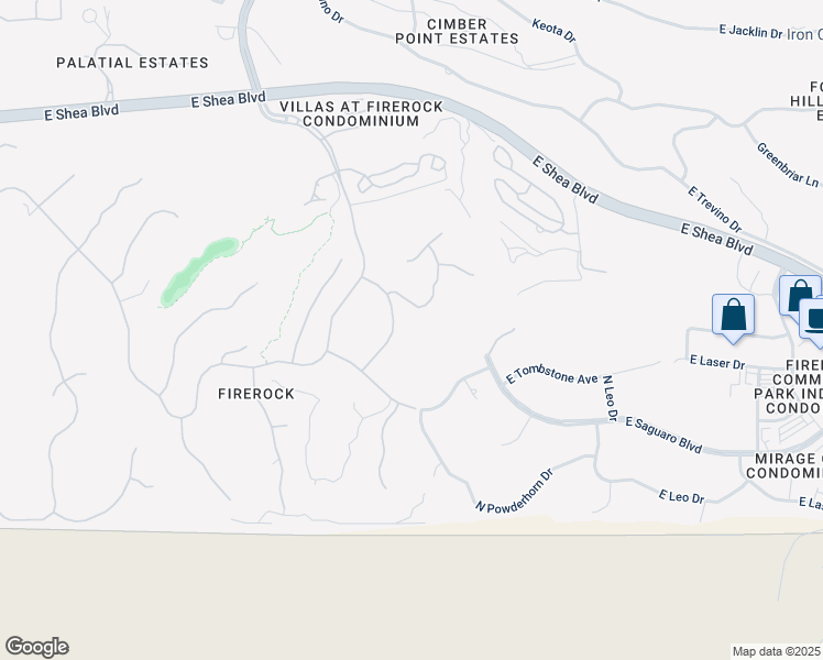 map of restaurants, bars, coffee shops, grocery stores, and more near 9655 Rock Ridge Trail in Fountain Hills