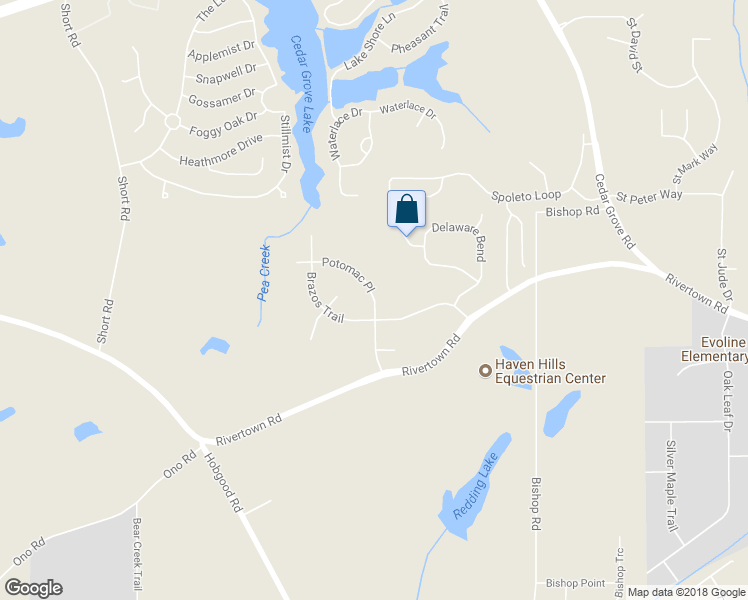 map of restaurants, bars, coffee shops, grocery stores, and more near 6807 Potomac Place in Fairburn