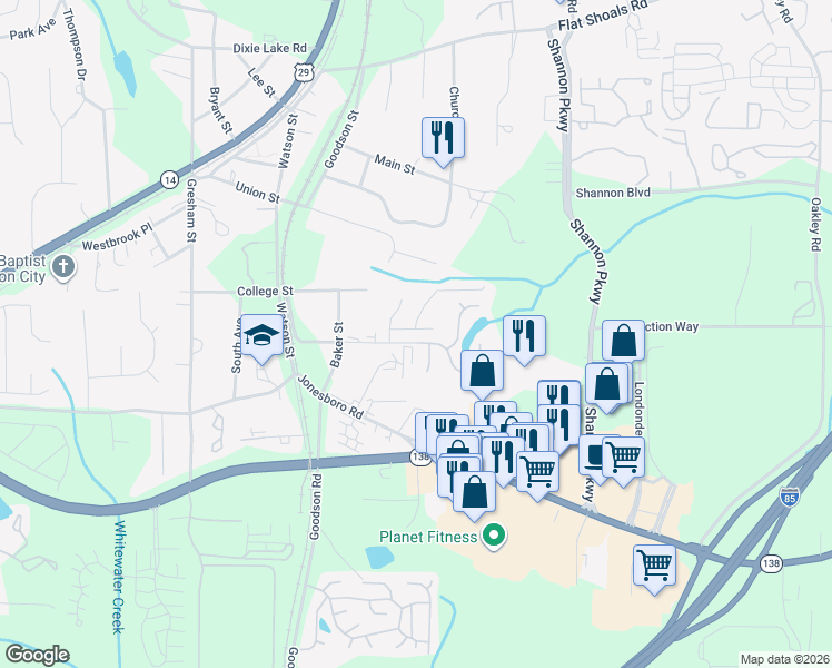 map of restaurants, bars, coffee shops, grocery stores, and more near 3408 Summer Brooke Way in Union City