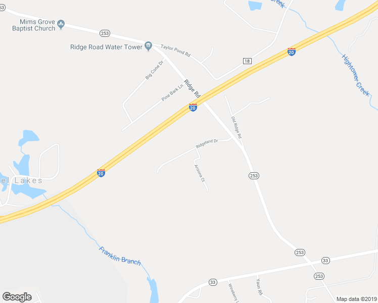 map of restaurants, bars, coffee shops, grocery stores, and more near 215 Ridgeland Drive in North Augusta