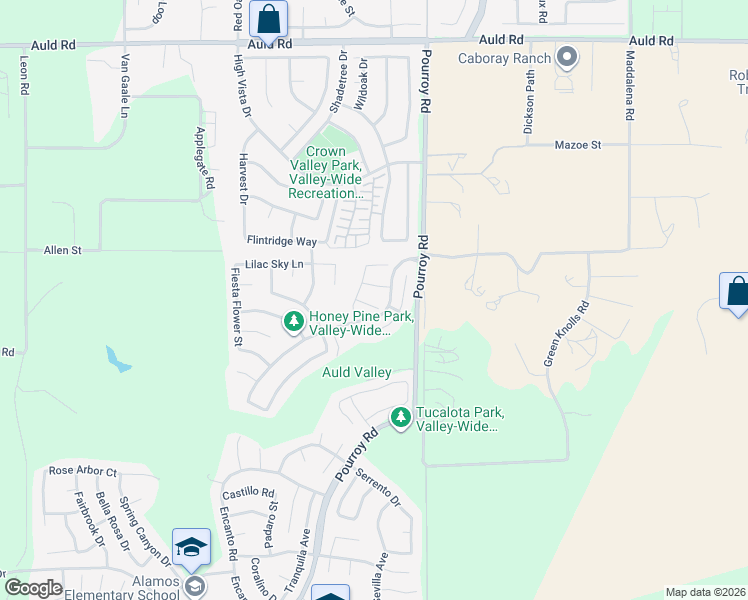 map of restaurants, bars, coffee shops, grocery stores, and more near 31862 Cotton Thorn Court in Murrieta
