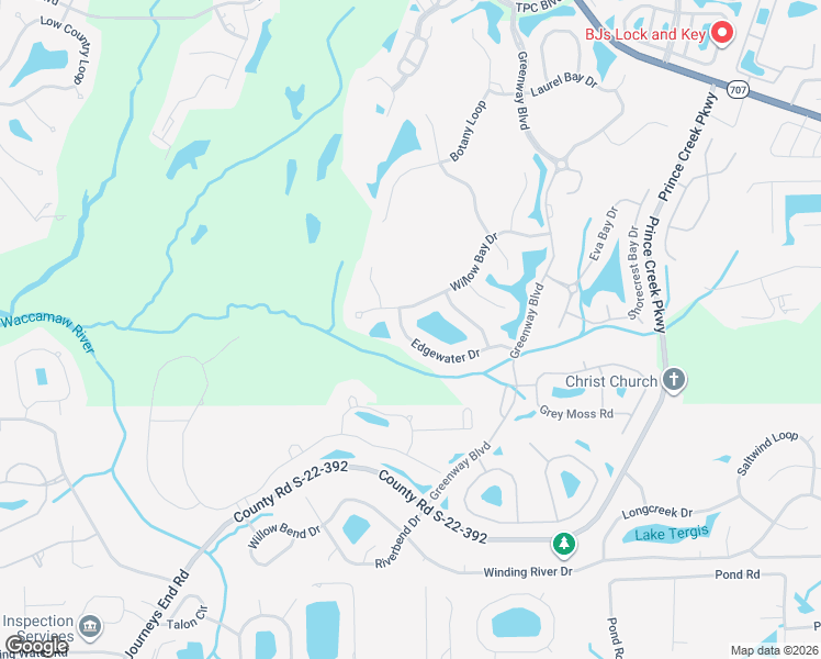 map of restaurants, bars, coffee shops, grocery stores, and more near 896 Edgewater Drive in Murrells Inlet