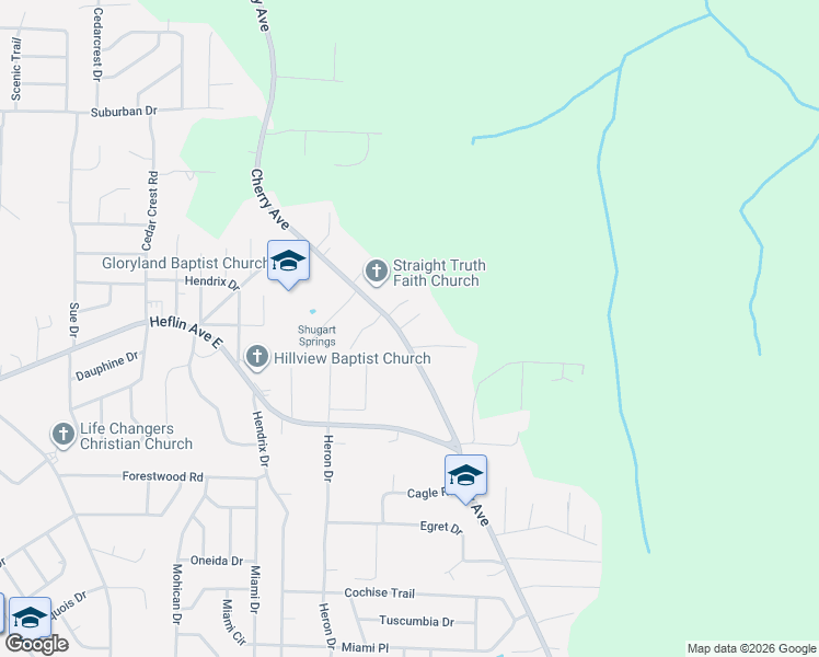 map of restaurants, bars, coffee shops, grocery stores, and more near 1015 Jerone Street in Birmingham