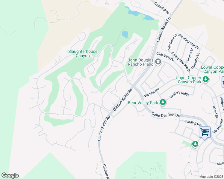 map of restaurants, bars, coffee shops, grocery stores, and more near 38574 Lochinvar Court in Murrieta