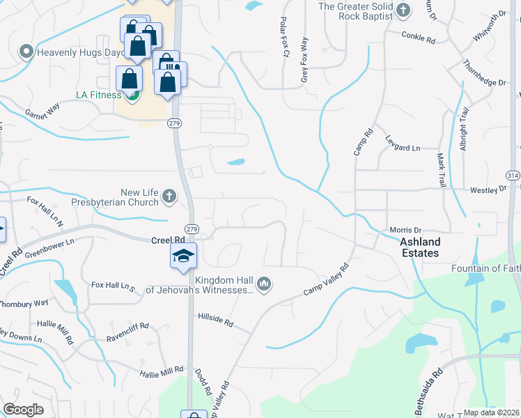 map of restaurants, bars, coffee shops, grocery stores, and more near 310 Espana Street in College Park