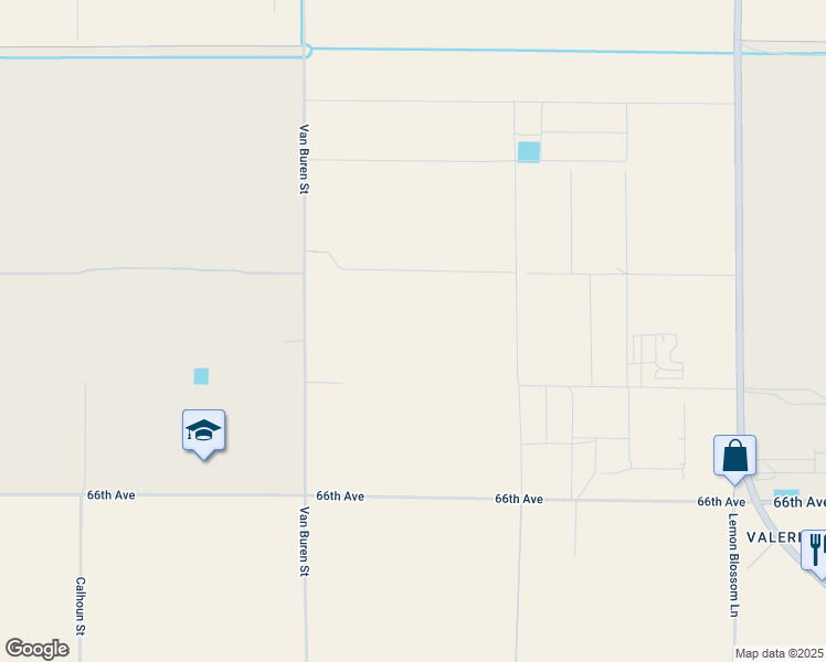 map of restaurants, bars, coffee shops, grocery stores, and more near 65168 Van Buren Street in Thermal