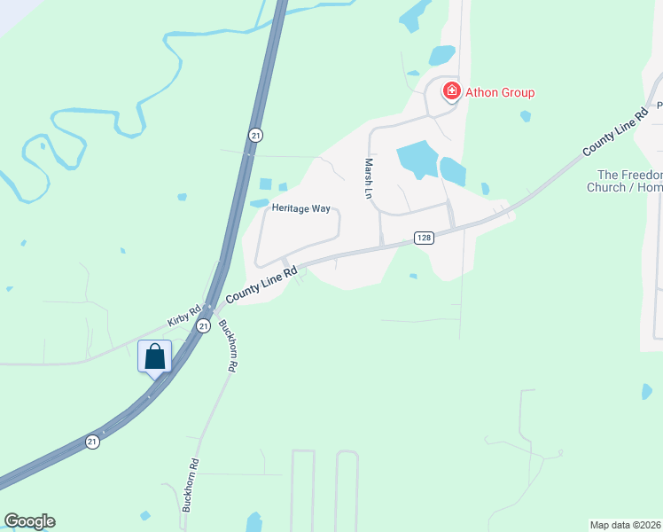 map of restaurants, bars, coffee shops, grocery stores, and more near 204 County Line Road in Oxford