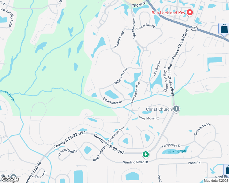 map of restaurants, bars, coffee shops, grocery stores, and more near 714 Woodcrest Way in Myrtle Beach