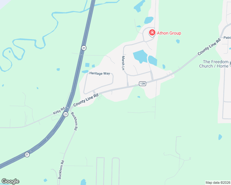 map of restaurants, bars, coffee shops, grocery stores, and more near 204 County Line Road in Oxford